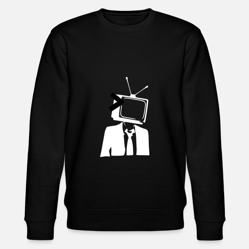 Télévision tv comme tête - Sweat bio CHANGER Stanley/Stella Unisexe - noir