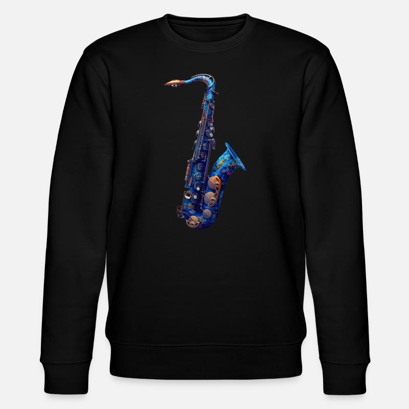 Saxophone Poisson - Sweat bio CHANGER Stanley/Stella Unisexe - noir