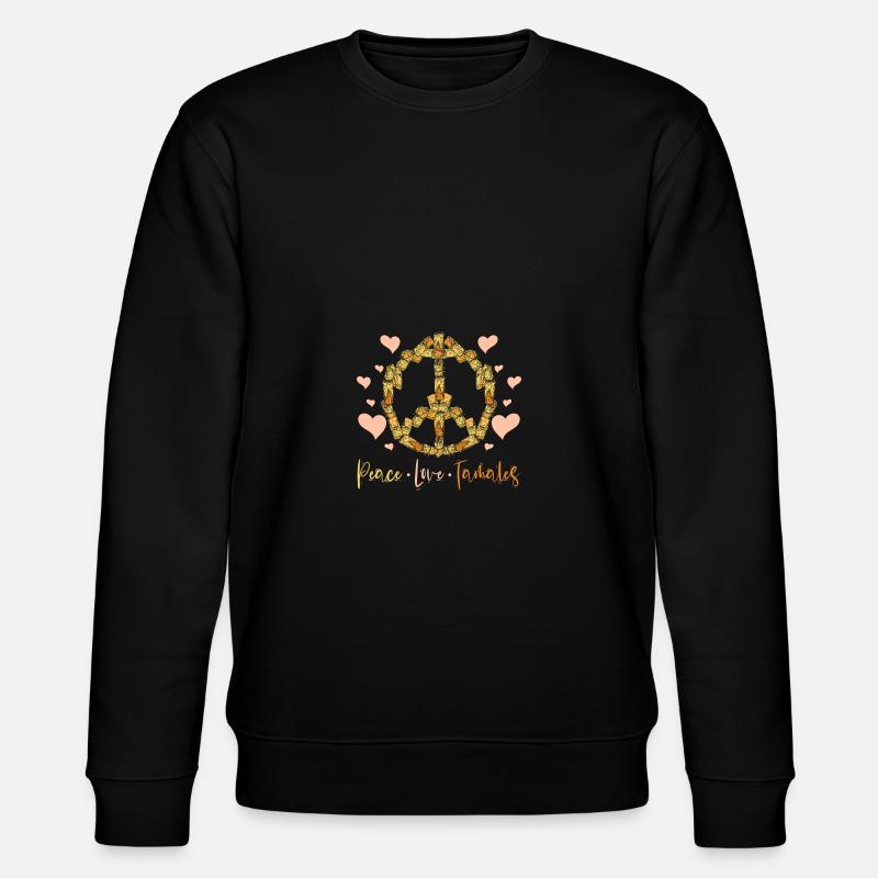 Peace, love, tamales - Stanley/Stella Unisex Bio-Sweatshirt CHANGER - Schwarz