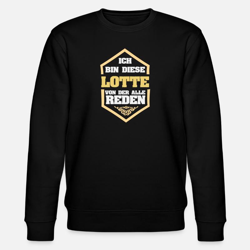 Rufname Lotte - Stanley/Stella Unisex Bio-Sweatshirt CHANGER  - Schwarz