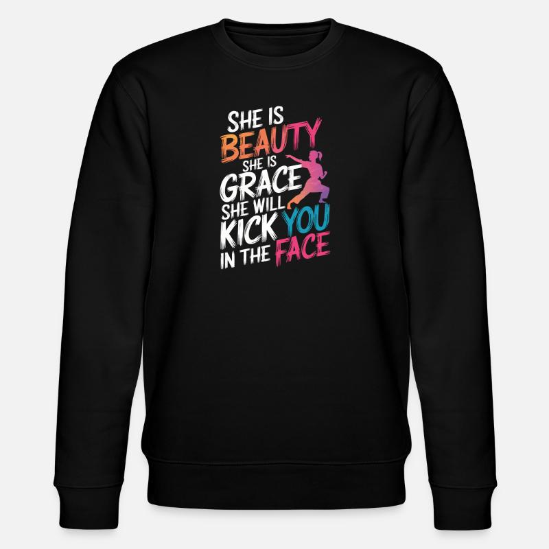 Karate Karatekämpfer Kampfkunst - Stanley/Stella Unisex Bio-Sweatshirt CHANGER  - Schwarz