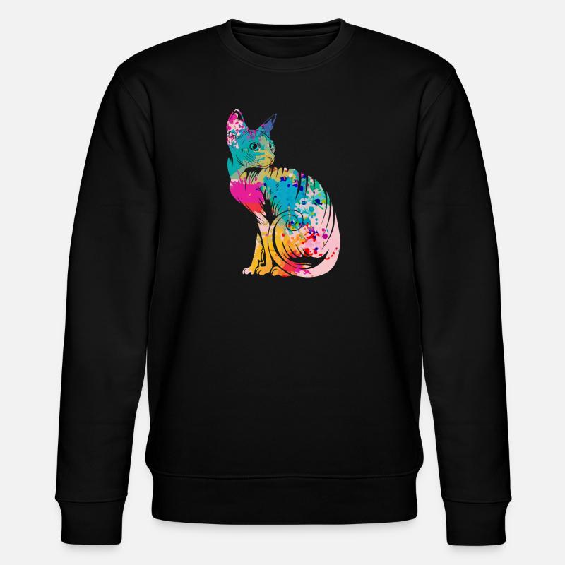 Sphynx Cats - Stanley/Stella CHANGER Unisex Organic Sweatshirt - black