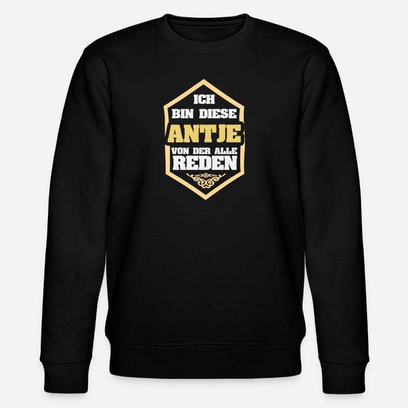 Antje als Rufname - Stanley/Stella Unisex Bio-Sweatshirt CHANGER  - Schwarz