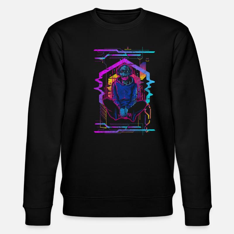 Future Android Neon Gaming - Stanley/Stella CHANGER Unisex Organic Sweatshirt - black