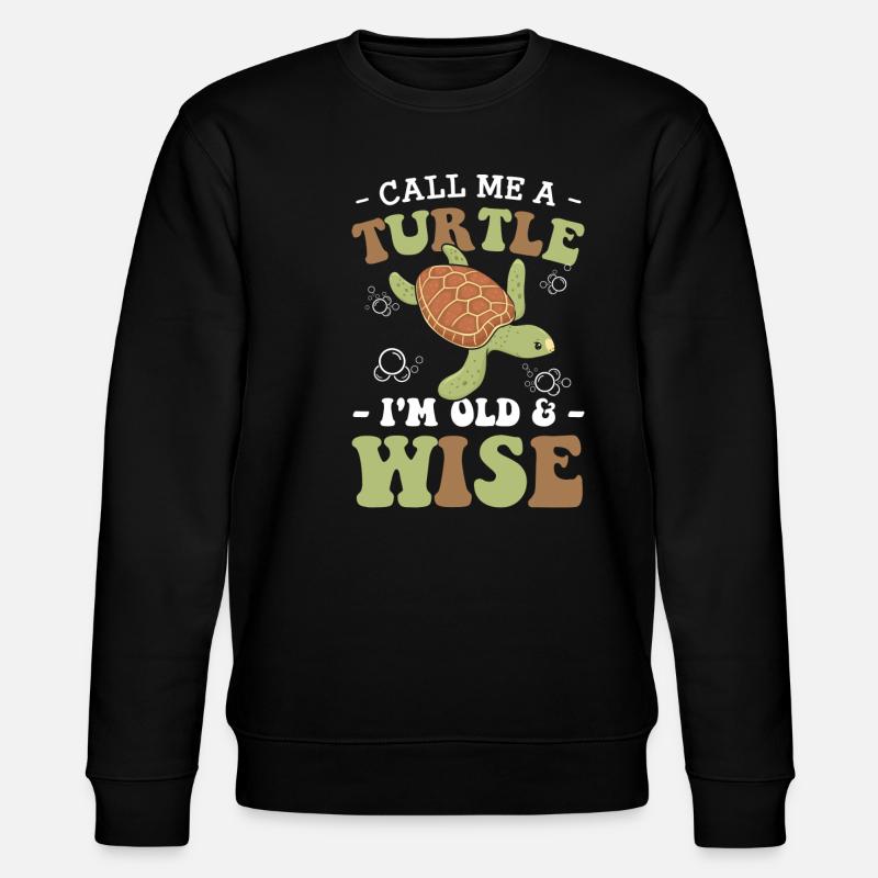 Turtles Shell Cute - Stanley/Stella CHANGER Unisex Organic Sweatshirt - black