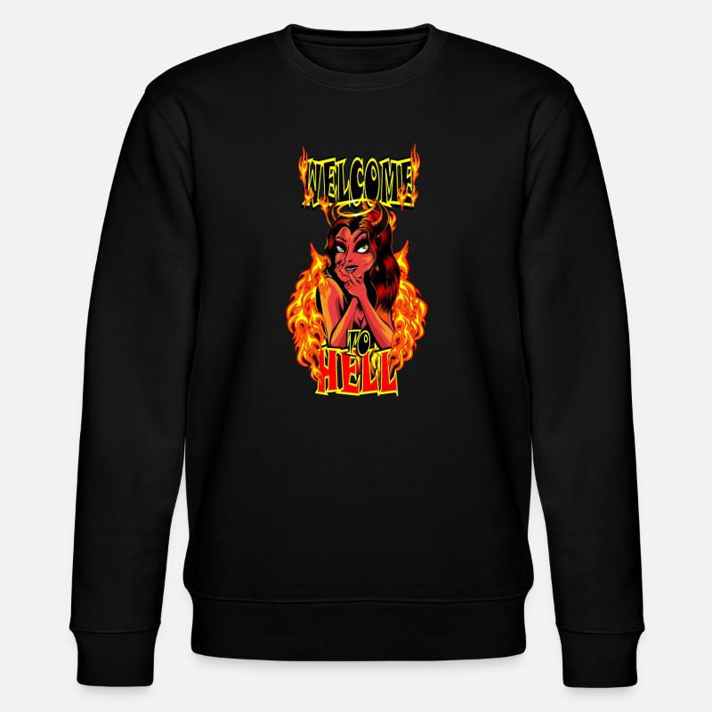 willkommen in der Hölle - Stanley/Stella Unisex Bio-Sweatshirt CHANGER - Schwarz