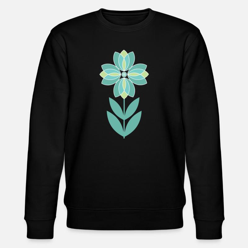 Fleur verte du milieu du siècle - Sweat bio CHANGER Stanley/Stella Unisexe - noir