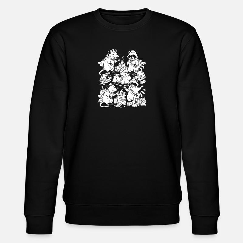 Trash Panda Party - Stanley/Stella Unisex Bio-Sweatshirt CHANGER  - Schwarz