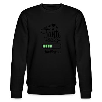 tante 2023 - Stanley/Stella Unisex Bio-Sweatshirt CHANGER  - Schwarz - Vorne - Nik (191cm) & Marisol (170cm)