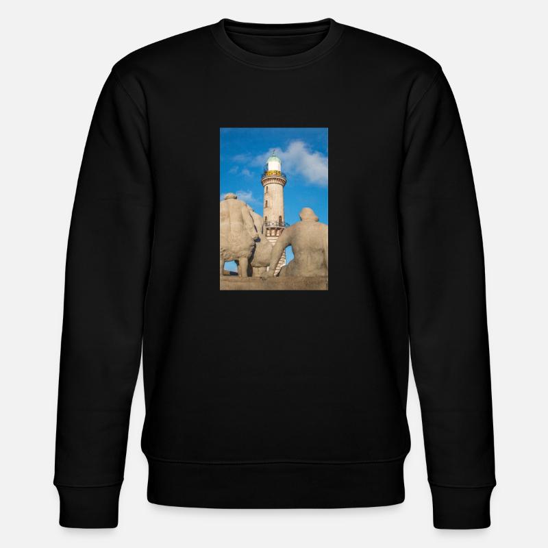 Leuchtturm Rostock Warnemünde - Stanley/Stella Unisex Bio-Sweatshirt CHANGER - Schwarz