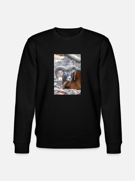 European mouflon (in german Europäischer Mufflon) - Stanley/Stella Unisex Bio-Sweatshirt CHANGER - Schwarz