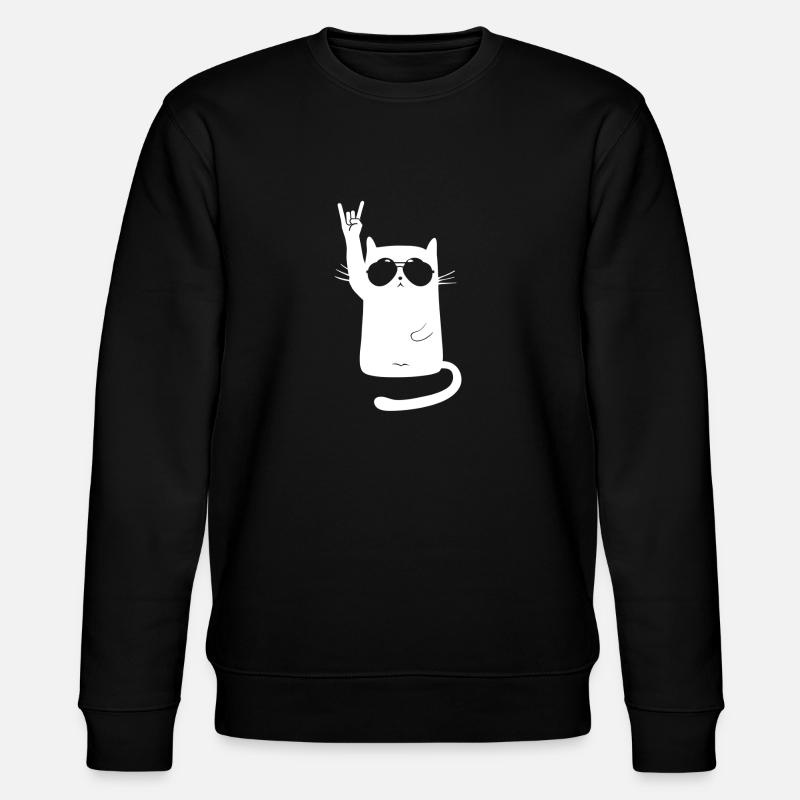 Chat en métal - Sweat bio CHANGER Stanley/Stella Unisexe - noir