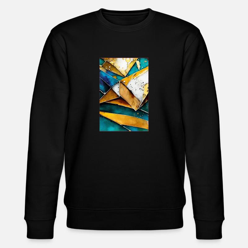 Gold Abstrakte Kunst - Stanley/Stella Unisex Bio-Sweatshirt CHANGER  - Schwarz
