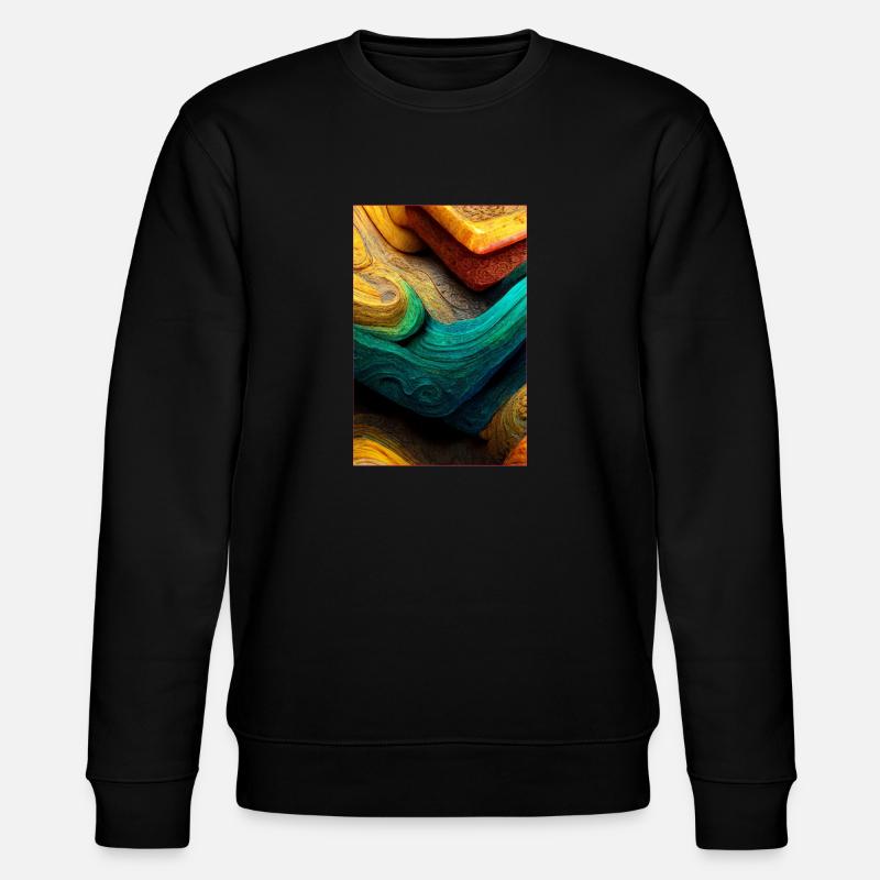 Abstract 3D Surface Background - Stanley/Stella Unisex Bio-Sweatshirt CHANGER  - Schwarz