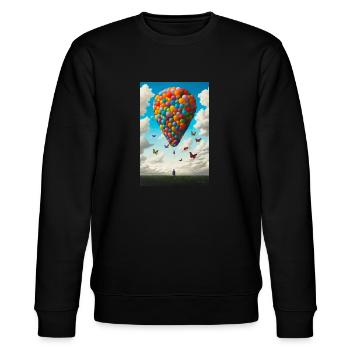 Ballon - Sweat bio CHANGER Stanley/Stella Unisexe - noir - Devant - Nik (191cm) & Marisol (170cm)