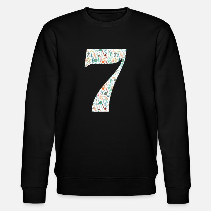 7e anniversaire floral - Sweat bio CHANGER Stanley/Stella Unisexe - noir