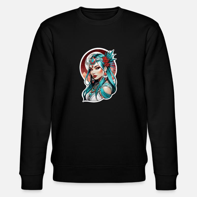 princesse indienne - aztek - Sweat bio CHANGER Stanley/Stella Unisexe - noir