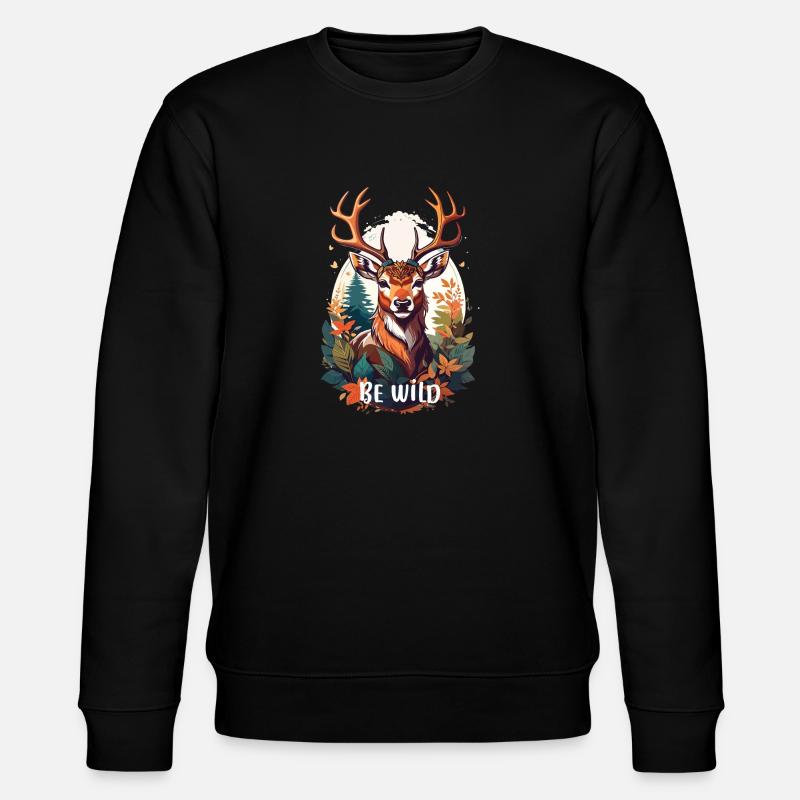 be wild - Stanley/Stella Unisex Bio-Sweatshirt CHANGER  - Schwarz