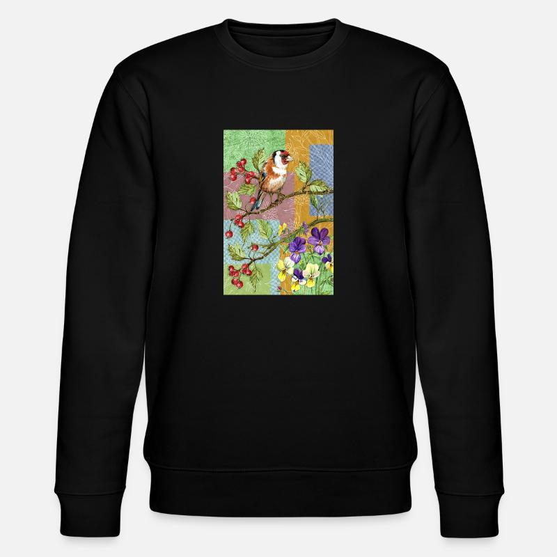 Bunter Vogel - Stanley/Stella Unisex Bio-Sweatshirt CHANGER  - Schwarz