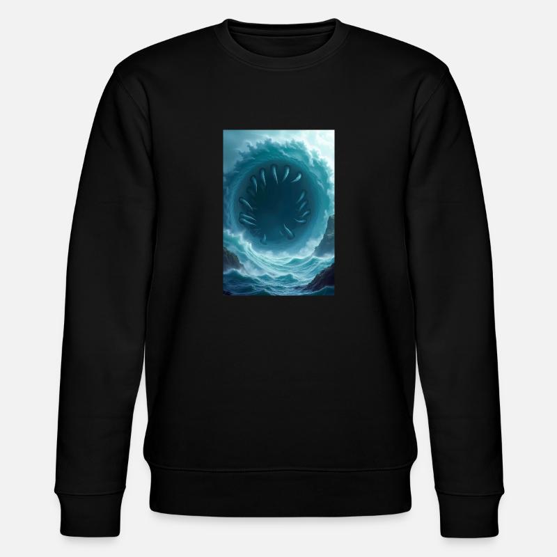 Charybde, gigantesque tourbillon aux dentelés - Sweat bio CHANGER Stanley/Stella Unisexe - noir