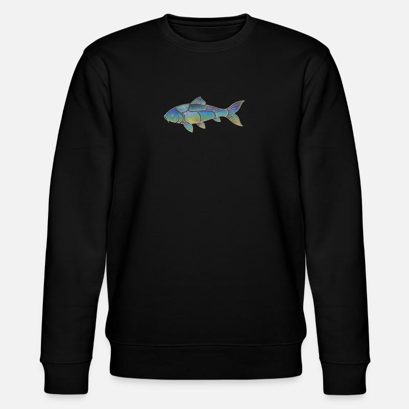 Gradient Pattern Iridescent Koi Fish - Stanley/Stella CHANGER Unisex Organic Sweatshirt - black