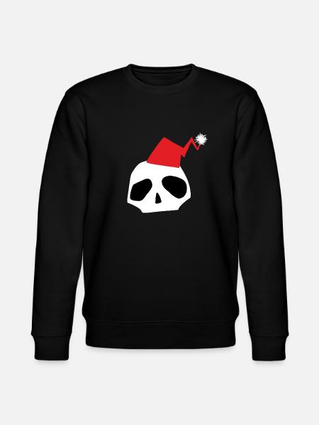 Weihnachtsschädel - Stanley/Stella Unisex Bio-Sweatshirt CHANGER  - Schwarz