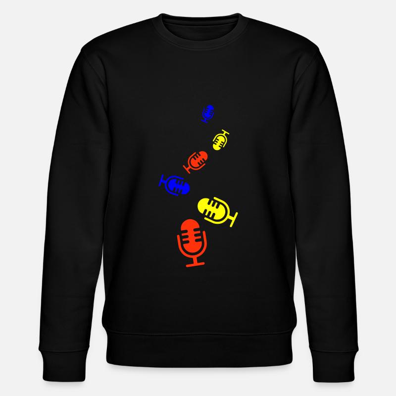 Mikrofon Symbol - Stanley/Stella Unisex Bio-Sweatshirt CHANGER  - Schwarz