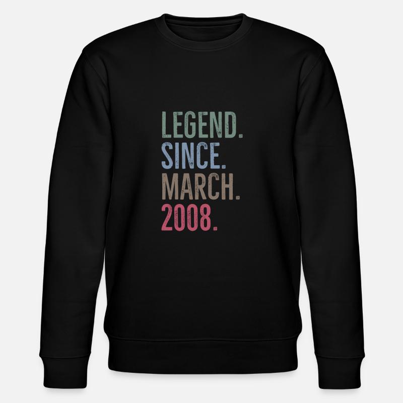 Legend Since March 2008 - Stanley/Stella CHANGER Unisex Organic Sweatshirt - black