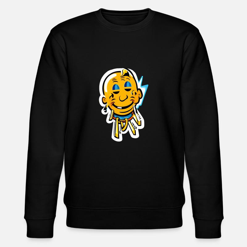 lächle Zombie - Stanley/Stella Unisex Bio-Sweatshirt CHANGER  - Schwarz