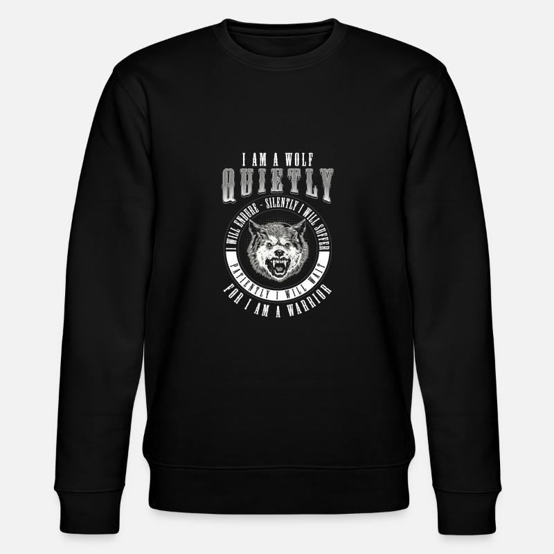 Wolf Nordisch Mond - Stanley/Stella Unisex Bio-Sweatshirt CHANGER  - Schwarz