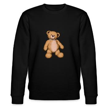 Teddybär - Stanley/Stella Unisex Bio-Sweatshirt CHANGER  - Schwarz - Vorne - Nik (191cm) & Marisol (170cm)