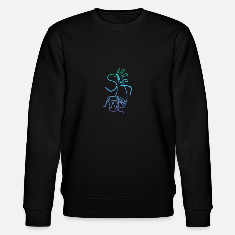 Batteur kokopelli - Sweat bio CHANGER Stanley/Stella Unisexe - noir