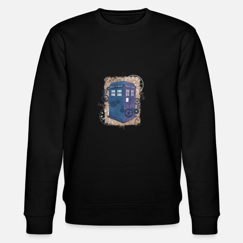 Steampunk policebox blc - Sweat bio CHANGER Stanley/Stella Unisexe - noir