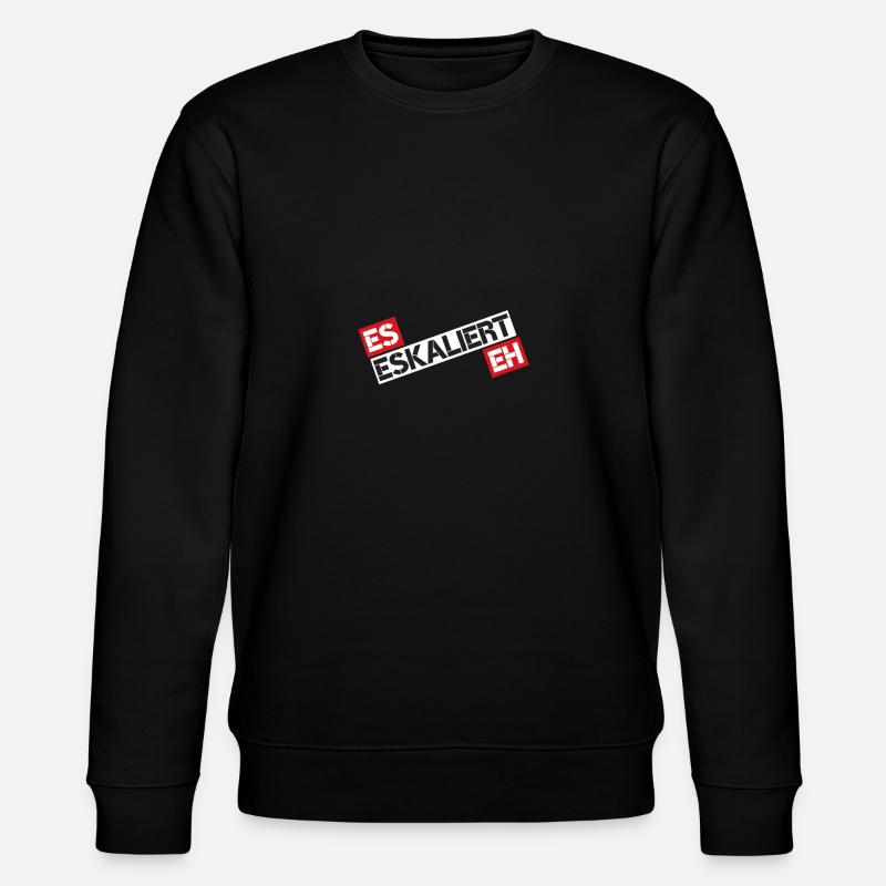 Es eskaliert eh - Stanley/Stella Unisex Bio-Sweatshirt CHANGER  - Schwarz