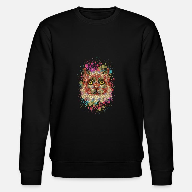 Katze - Stanley/Stella Unisex Bio-Sweatshirt CHANGER  - Schwarz