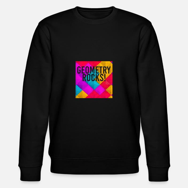 Geometry Rocks Funny Math Teacher - Stanley/Stella Unisex Bio-Sweatshirt CHANGER  - Schwarz