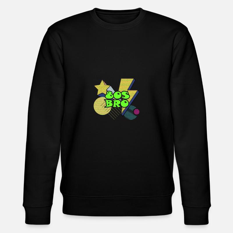 80s Bro 80's Disco Party - Stanley/Stella CHANGER Unisex Organic Sweatshirt - black