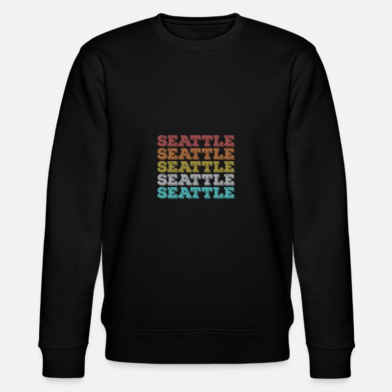 Seattle Retro - Stanley/Stella Unisex Bio-Sweatshirt CHANGER  - Schwarz