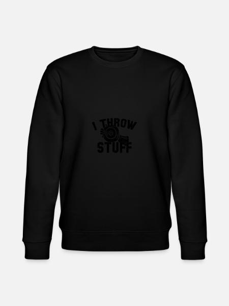 I Throw Stuff Discus Athlete - Stanley/Stella CHANGER Unisex Organic Sweatshirt - black