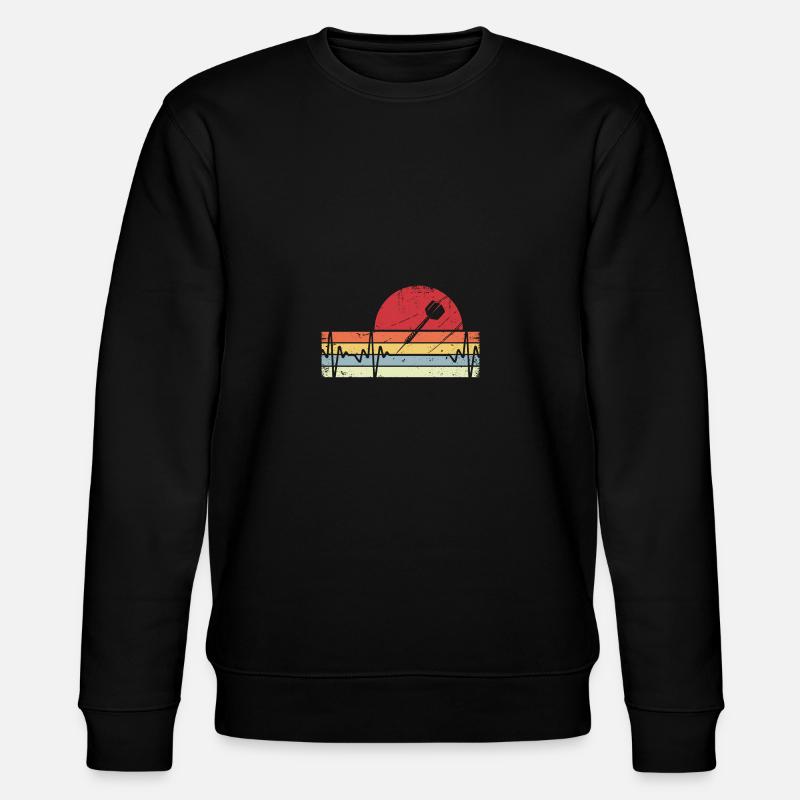 Lignes rétro - Heartbeat - Fléchettes - - Sweat bio CHANGER Stanley/Stella Unisexe - noir