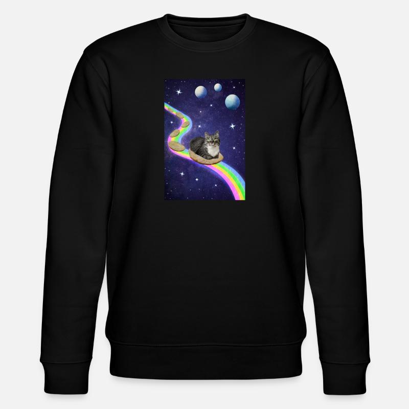 Mignon chat de l’espace - Sweat bio CHANGER Stanley/Stella Unisexe - noir