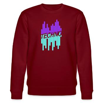 Techno Love Citation Dire Musique Fête Célébrer Logo - Sweat bio CHANGER Stanley/Stella Unisexe - bordeaux - Devant - Nik (191cm) & Marisol (170cm)