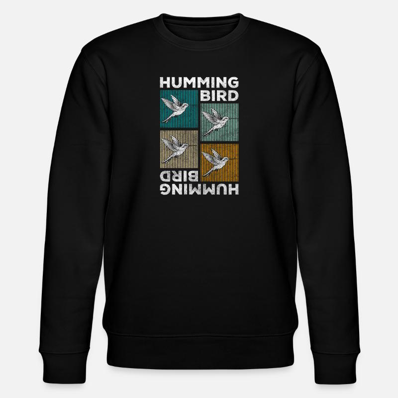 Kolibris Süß Zeichen - Stanley/Stella Unisex Bio-Sweatshirt CHANGER  - Schwarz