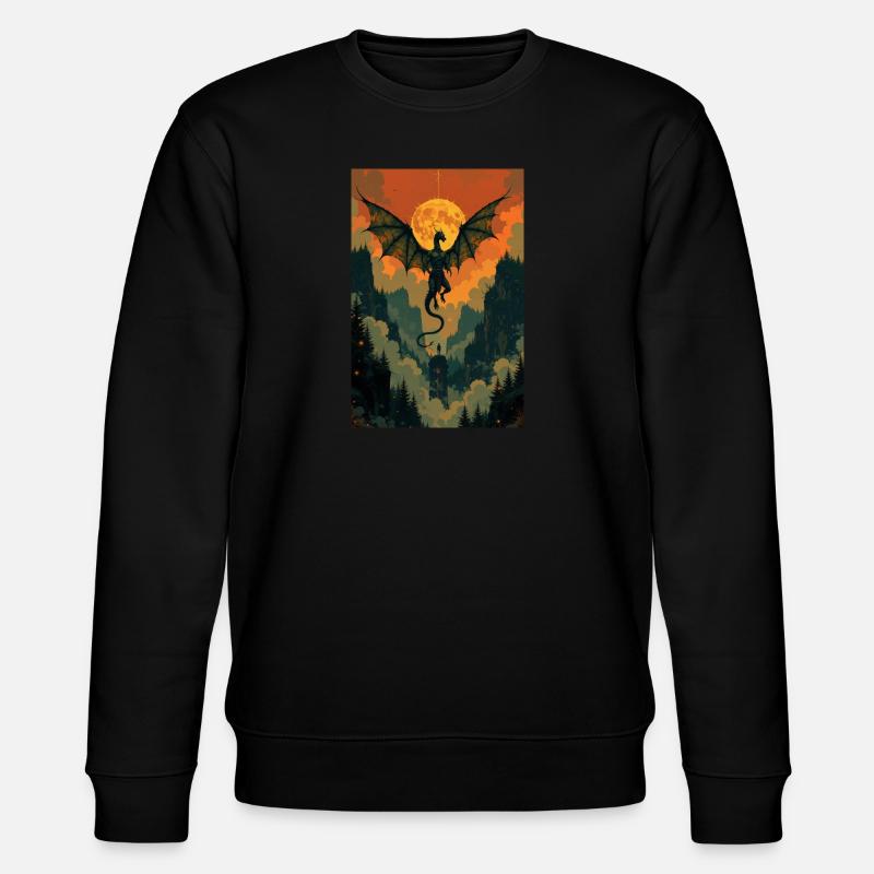 Drache - Stanley/Stella Unisex Bio-Sweatshirt CHANGER  - Schwarz