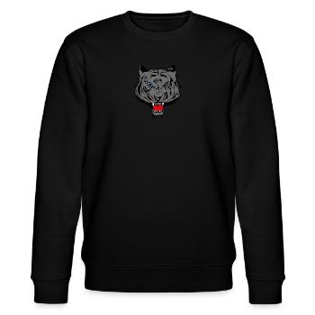 Roaring Tiger – TEAM28 Style – Original - Stanley/Stella CHANGER Unisex Organic Sweatshirt - black - Front - Nik (191cm) & Marisol (170cm)