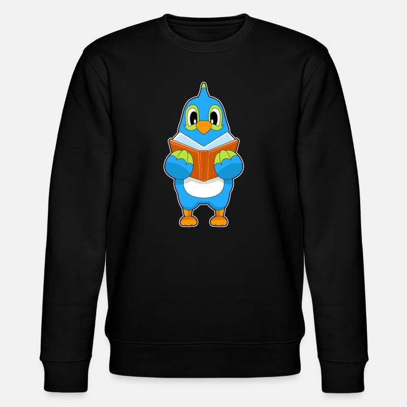 Parrot Nerd Book - Stanley/Stella CHANGER Unisex Organic Sweatshirt - black