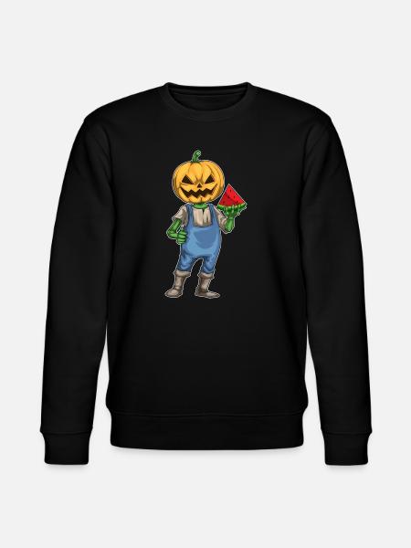 Jack O'Lantern Halloween Watermelon - Stanley/Stella CHANGER Unisex Organic Sweatshirt - black
