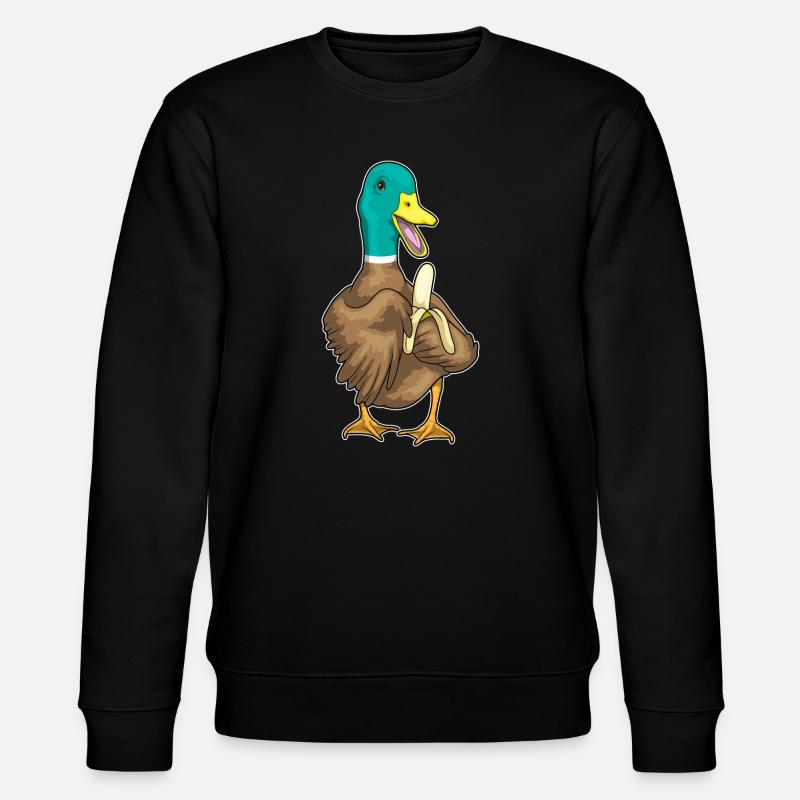 Ente Banane - Stanley/Stella Unisex Bio-Sweatshirt CHANGER  - Schwarz