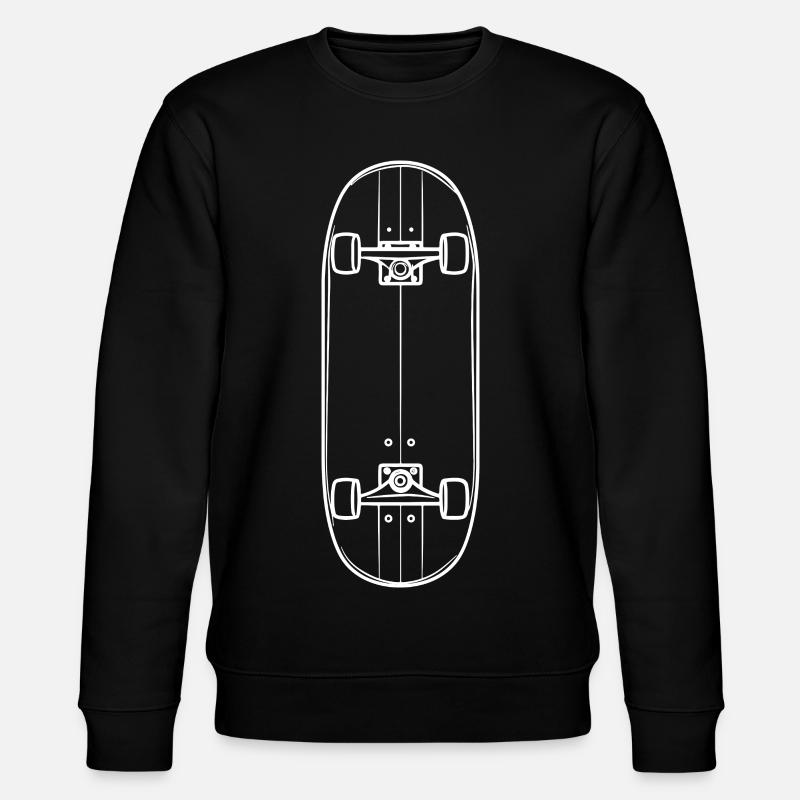 Skateboard Drawing - Stanley/Stella CHANGER Unisex Organic Sweatshirt - black
