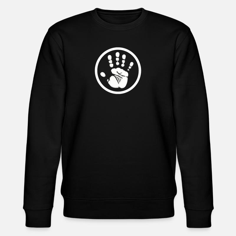 Handabdruck Hand - Stanley/Stella Unisex Bio-Sweatshirt CHANGER  - Schwarz
